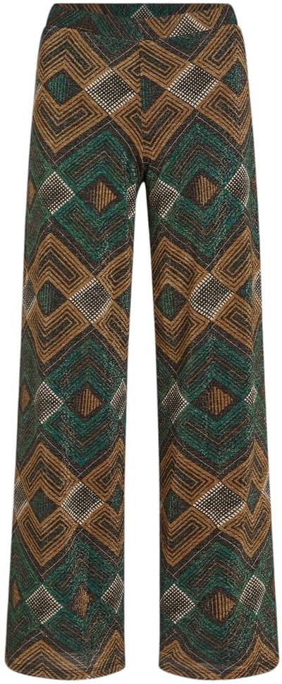 Dailygoody - King Louie Sara Pants Morrison - Damesbroek met grafische print - Comfortabele elastische tailleband - Brede pijpen - Stijlvol en trendy ...