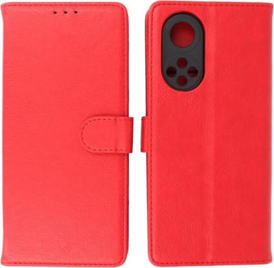 Honor 50 Pro Hoesje - Book Case Telefoonhoesje - Kaarthouder Portemonnee Hoesje - Wallet Case - Rood