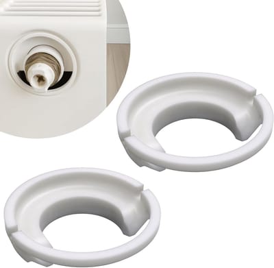 Klembus radiatorbekleding - Reserveonderdeel zijbekleding - Radiator netjes maken - Snelle montage zonder gereedschap - 2 stuks - Wit