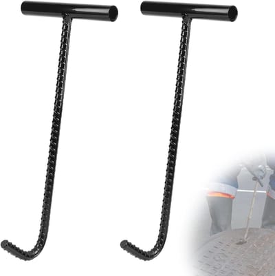 2 x Channel Cover Hooks 40 cm - Stevige Bevestigingshaken voor Fonteinbedekking, Waterdichte Oplossing en Tuinaccessoires