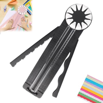 Papierknutsel snijder - Papier trimmer - Creatief knutselen - 12-in-1 ontwerp - N.v.t. - Zwart