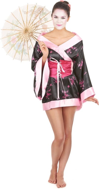 Vegaoo - Kort geisha kostuum voor dames
