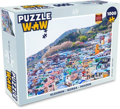 Puzzel Kleuren - Korea - Huizen - Legpuzzel - Puzzel 1000 stukjes volwassenen