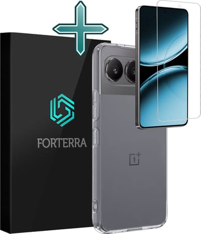 Hoesje Met Screenprotector - Geschikt voor OnePlus Nord 4 - Sterk & Shockproof - Telefoon Hoes - Back Cover - Siliconen Case - Transparant