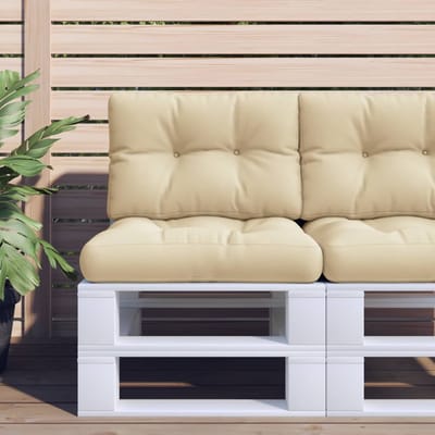 vidaXL - Palletkussens - 2 - st - stof - beige