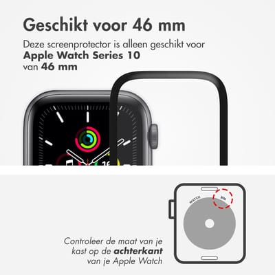 Accezz Screenprotector met applicator voor de Apple Watch Series 10 / 11 / 12 - 46 mm
