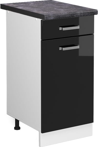 Vicco R-Line Keukenonderkast – 40 cm, WB Antraciet Zwart hoogglans