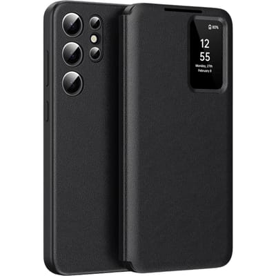 CaseBody Samsung Galaxy S25 Ultra Smart Cover Zwart