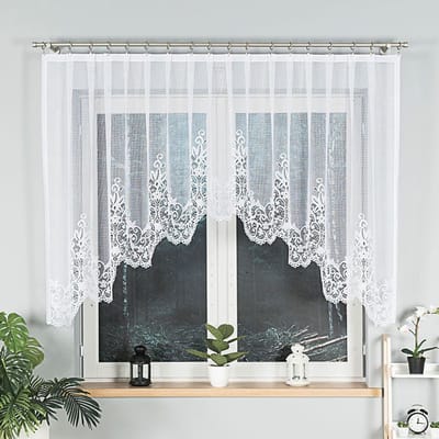 Markizeta Berenika - Jacquard Gordijn - 330x130 cm - Elegant Witte Stoffering