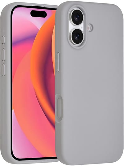 TUNIQ telefoonhoesje voor Apple iPhone 16 - Siliconen backcover - Grijs