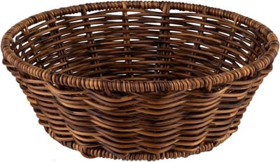 Ronde mand - Gevlochten houder - Brood serveren - Vaatwasmachinebestendig - Ø 20 cm - Bruin