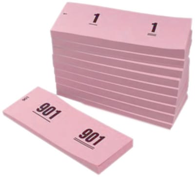 Witbaard - Garderobe blok roze - Nummer 1-1000