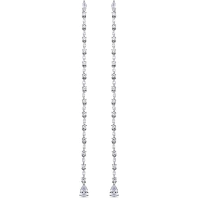 Luxenter Oorbellen van 925 sterling zilver en glanzende zirkonia met rhodiumafwerking - Aphan