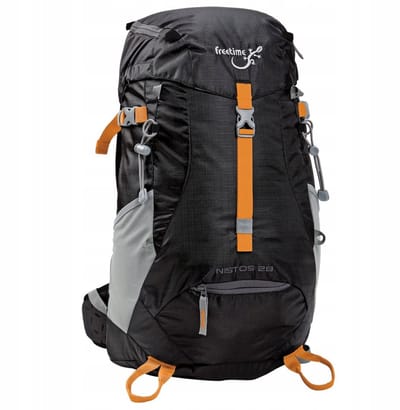 Merkloze 28L Outdoor Rugzak met Ventilatie en Helmdrager - Zwart