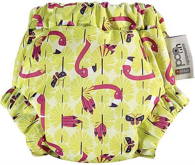 Trainingsbroekje Nacht Flamingo – Geel/Roze – Large – circa 12/13 kg – Close