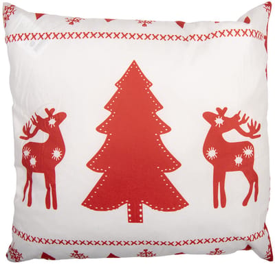 Clayre & Eef Kussenhoes 45x45 cm Wit Polyester
