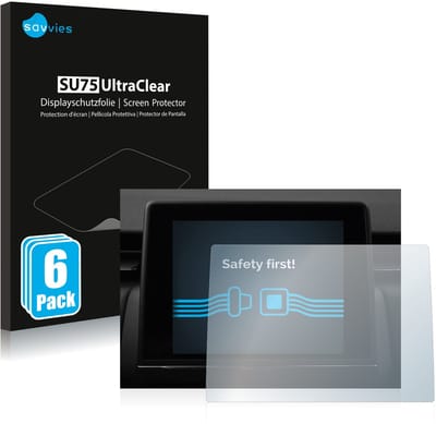 Savvies - Screenprotector voor Renault Clio V 2020 Easy Link 7" - Folie Beschermfolie transparant 6 Stuks