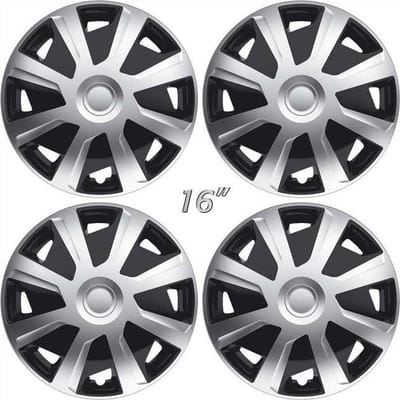 BOLLE wieldoppen MISTRAL-Van GTS 16 inch zilver/zwart voor bestelwagens en campers. Set a 4 stuks in doos (a.u.b. tekst lezen!)