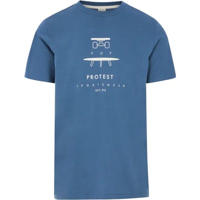 Protest Prtandros – T shirt Heren – Korte mouwen – Ronde hals – Raku Blue