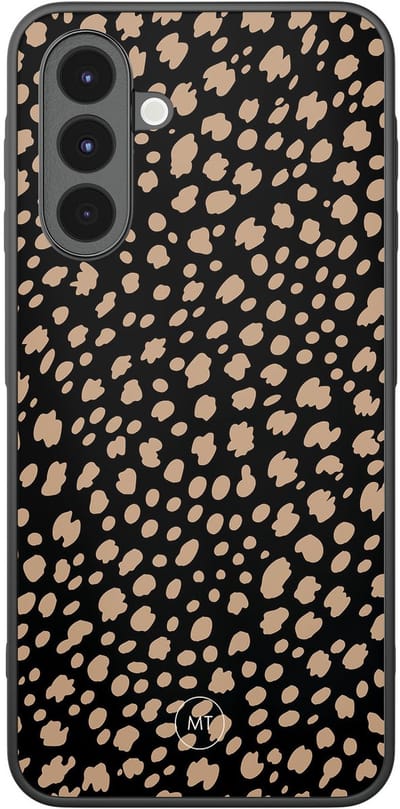 Hoesje geschikt voor Samsung Galaxy A16 - Savannah spots - TPU Hard Case Backcover - Zwart, Bruin - Mooie Telefoonhoesjes