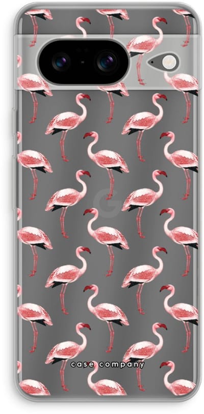 Case Company® - Hoesje geschikt voor Google Pixel 8 hoesje - Flamingo - Soft Cover Telefoonhoesje - Bescherming aan alle Kanten en Schermrand