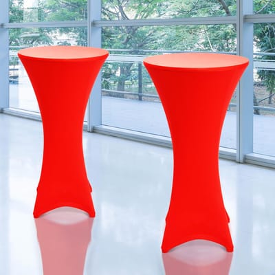 Beautissu Stella - Statafelhoes 70 cm statafelrok voor statafel feest decoratie geschikt voor horeca feestversiering stretch voor elk tafel set van 2 rood