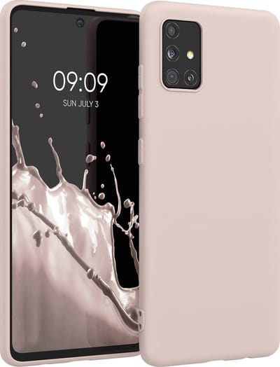 kwmobile telefoonhoesje geschikt voor Samsung Galaxy A51 - Hoesje voor smartphone - Back cover in kokosmelk