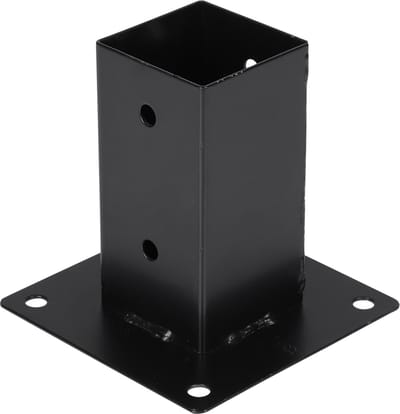 Wovar Paalhouder 7 x 7 cm Zwart op Plaat | Per Stuk