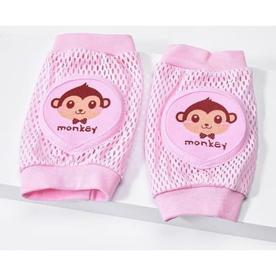 Baby Kniebeschermers 1 Paar - Dunne Zomer Kruipbescherming, Valbescherming Leren Lopen Uitrusting voor Baby's & Peuters roze