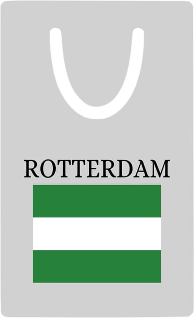 Hacebo® - Rotterdam metalen boekenlegger - Rotterdam - toeristen Rotterdammers - groen wit groen vlag - cadeautje - kado - Erasmusbrug - Zuid Holland Bladwijzer boekenleggers - 7.6 cm x 5cm