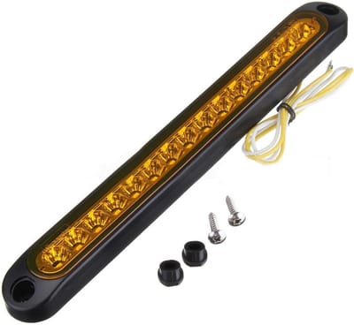 Universele Ultra Dunne LED Achterlicht voor Trailer en Vrachtwagen - 15 LED - 10-30V (Amber)