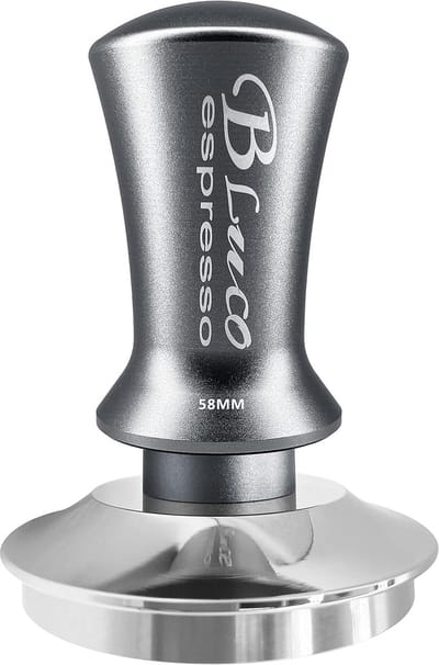Espresso Tamper - Koffie Stamper - Barista Werk - Verenbelast Ontwerp - 58 mm - Zilver