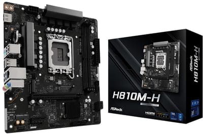 ASRock H810M‑H – Micro‑ATX Moederbord – Intel H810 – DDR5 – PCIe 4.0 – 4× SATA3 – Gigabit LAN