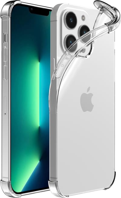Smartphonica Telefoonhoesje Geschikt voor iPhone 13 Pro Max transparant hoesje flexibel met stootrand geschikt voor iPhone 13 Pro Max