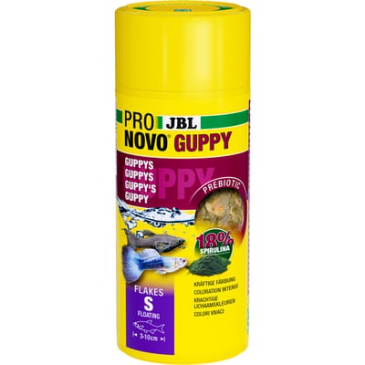 Dubbelpak: 2x250ml JBL ProNovo Guppy Flakes S Vissenvoer