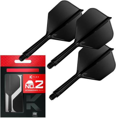 Target K-Flex Black NO2 - Dart Flights - Intermediate