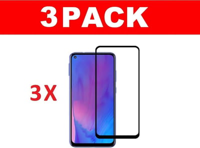 3x Samsung Galaxy M51 glas screenprotector tempered glass (Full Cover)