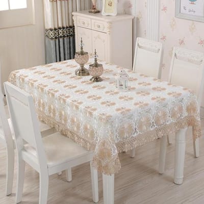 Eenvoudig Huishouden Huis Bruiloft Hotel Decor Kant Tafelkleed Anti-Broei Stofvrij Tafelkleed Eetkamer Thee Koffietafel Handdoek Hoes 60x60 cm square gray