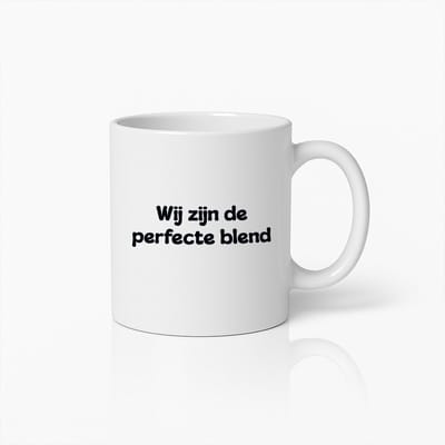 Koppels Koffiemok – “Wij Zijn de Perfecte Blend” – Romantisch Cadeau voor Jubileum, Huwelijk & Valentijnsdag