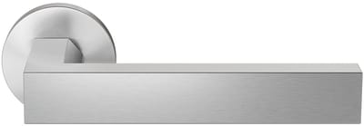 Deurkruk op rozet - RVS geborsteld - RVS - GPF - GPF1304.09.00 Tapu Deurklink op ronde RVS, 50x8mm