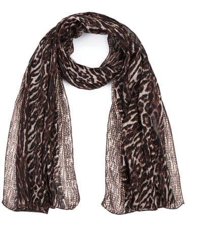 SF - sjaal met luipaard print - KHAKI