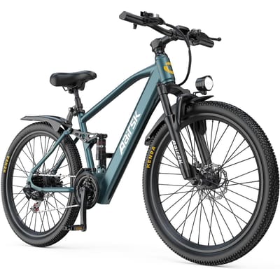 Aairsk GT900 Vélo Électrique 26 pouces Moteur 250W, Batterie 36V 13AH, Double Suspension bleu