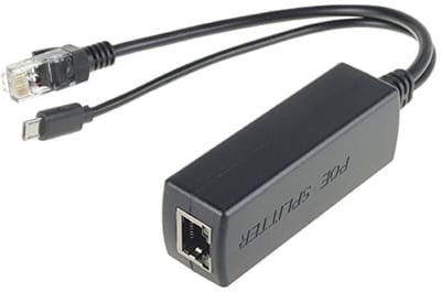Actieve PoE Splitter 48V naar 5V 2.4A Micro USB voor IP Camera's