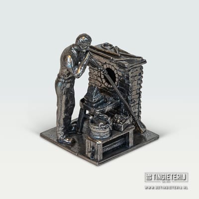 Beeldje Glasblazen - Glasblazer - Tin - jubileum geschenk - beroepen beeldje - ambacht - jubileum - pensioen