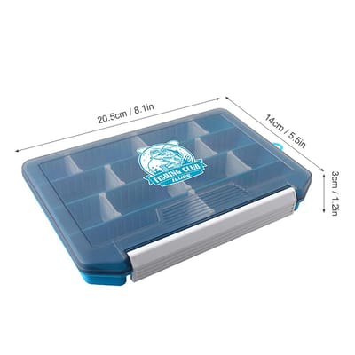 Boîte de Pêche Plateaux de Rangement avec Séparateurs Amovibles Leurres de Pêche Hameçons Accessoires Boîte Organisateur de Rangement bleu