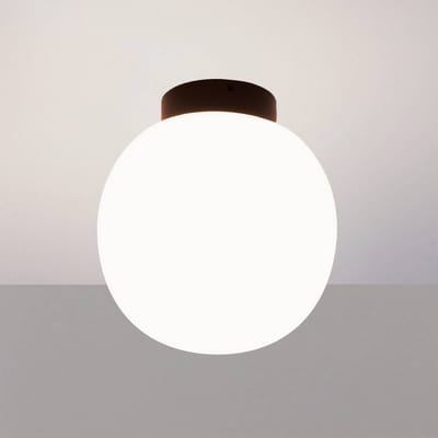 Casablanca plafondlamp Acai, wit/zwart, glas, 16 cm, E27