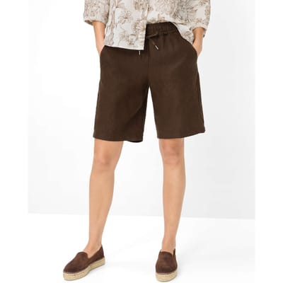 Brax Dames Bermuda  Style MEL B COFFEE, donkerbruin, maat 42