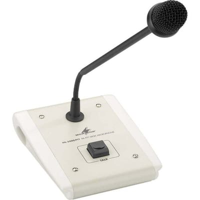 Zwanenhals Spraakmicrofoon Monacor PA-5000PTT Zendmethode:Kabelgebonden Schakelaar