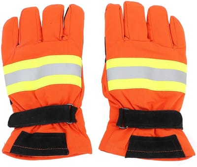 Dailygoods- Brandweerhandschoen Hittebestendig - Vlambestendig - Waterdicht - Antislip - Reflecterende Strips - Vlamvertragend Katoen - Brandbestrijdingshandschoenen