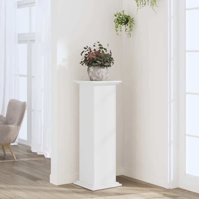 vidaXL - Plantenstandaard - 33x33x100 - cm - bewerkt - hout - wit